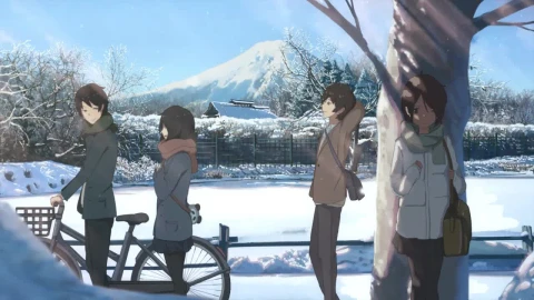 Shy Anime Girl Standing Behind The Tree HD Live Wallpaper For PC - Free Live Wallpaper