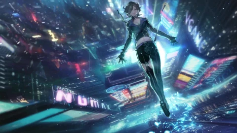 Anime Girl Falling HD Live Wallpaper For PC - Free Live Wallpaper