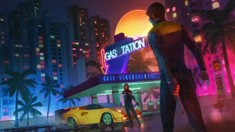 Gangster In Cyberpunk City HD Live Wallpaper For PC - Free Live Wallpaper