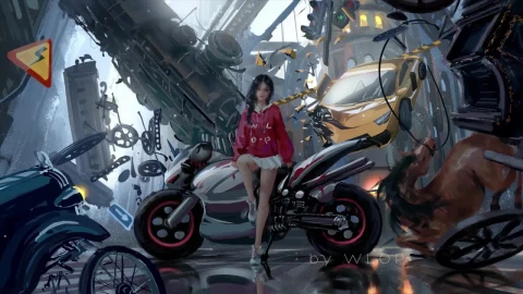 Motorcycle Girl HD Live Wallpaper For PC - Free Live Wallpaper