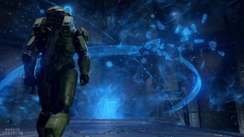 Halo Infinite Hologram Explosion HD Live Wallpaper For PC - Free Live Wallpaper