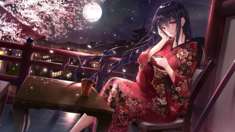 Anime Girl Yukata HD Live Wallpaper For PC - Free Live Wallpaper