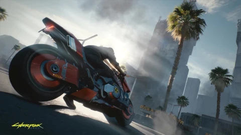 V Riding Motorcycle In The City Cyberpunk 2077 HD Live Wallpaper For PC - Free Live Wallpaper