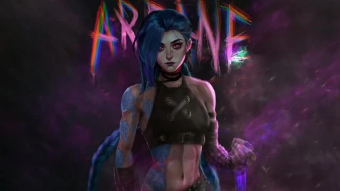 Arcane Jinx Ready Battle League Of Legends HD Live Wallpaper For PC - Free Live Wallpaper