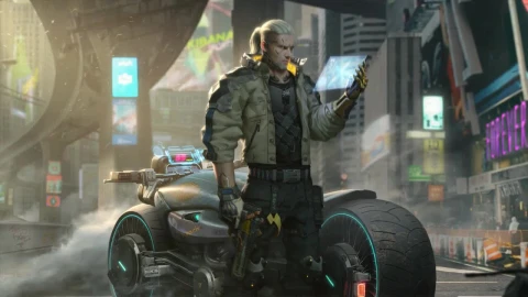 Geralt In Cyberpunk 2077 HD Live Wallpaper For PC - Free Live Wallpaper