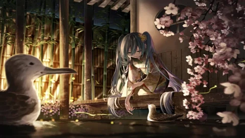 Hatsune Miku In Kimono Vocaloid HD Live Wallpaper For PC - Free Live Wallpaper
