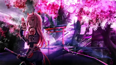 Zero Two Ninja Darling In The Franxx HD Live Wallpaper For PC - Free Live Wallpaper