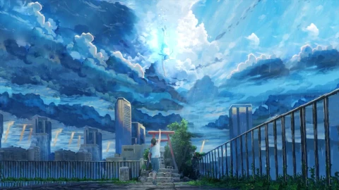 Hodaka Morishima And Hina Amano Weathering With You HD Live Wallpaper For PC - Free Live Wallpaper