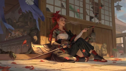 Samurai Girl Smoking HD Live Wallpaper For PC - Free Live Wallpaper