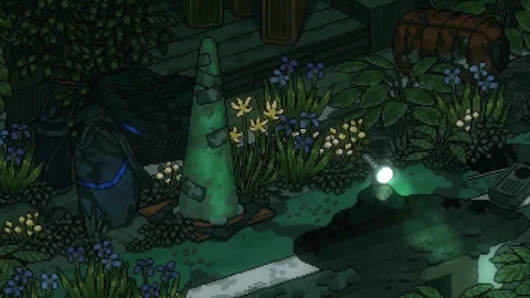 Small Garden At Night Pixel HD Live Wallpaper For PC - Free Live Wallpaper