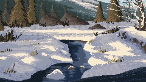 Calm Winter Pixel HD Live Wallpaper For PC - Free Live Wallpaper