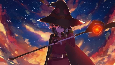Megumin Casting Explosion Konosuba Gods Blessing On This Wonderful World HD Live Wallpaper For PC - Free Live Wallpaper