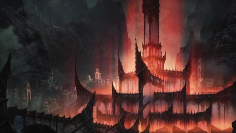 Minas Morgul Fortress Middle Earth Shadow Of War HD Live Wallpaper For PC - Free Live Wallpaper