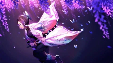 Shinobu Kochou Insect Hashira Kimetsu No Yaiba HD Live Wallpaper For PC - Free Live Wallpaper