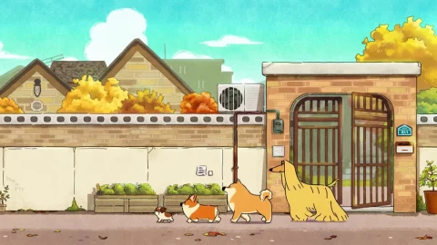 Doggie Corgi Walking With His Friends HD Live Wallpaper For PC - Free Live Wallpaper