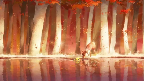 Deer Near Lake With Puffer Fish HD Live Wallpaper For PC - Free Live Wallpaper