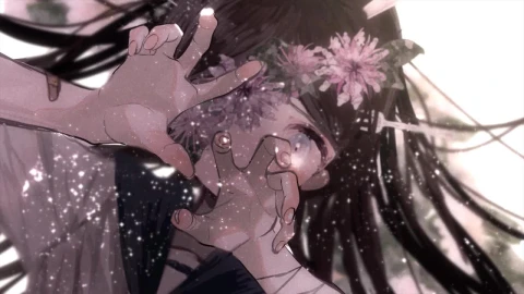 Anime Girl Flowers HD Live Wallpaper For PC - Free Live Wallpaper