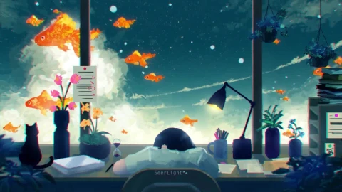 Anime Girl Falling Asleep On The Table HD Live Wallpaper For PC - Free Live Wallpaper