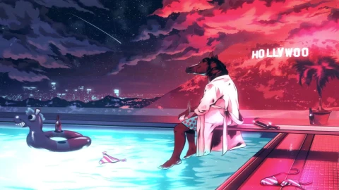 Bojack Horseman Chilling In The Pool HD Live Wallpaper For PC - Free Live Wallpaper