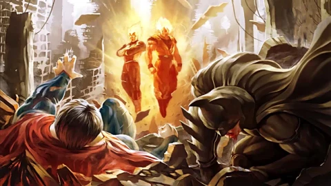Goku And Vegeta Vs Batman And Superman HD Live Wallpaper For PC - Free Live Wallpaper