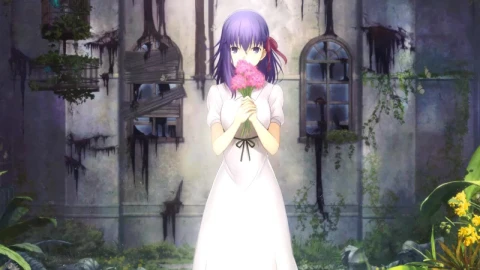 Sakura Matou With Flowers Fate Stay Night Heavens Feel HD Live Wallpaper For PC - Free Live Wallpaper