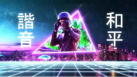 Biker Harmony Peace 86 Retrowave HD Live Wallpaper For PC - Free Live Wallpaper