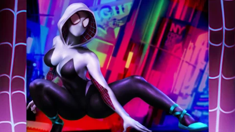 Spider Gwen Spiderman Into The Spiderverse HD Live Wallpaper For PC - Free Live Wallpaper