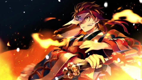 Tanjirou Kamado Dance Of The Fire God Kimetsu No Yaiba HD Live Wallpaper For PC - Free Live Wallpaper