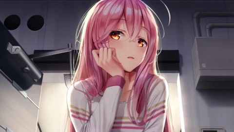 Anime Girl Thinking HD Live Wallpaper For PC - Free Live Wallpaper