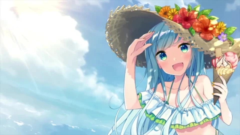 Anime Girl In Summer HD Live Wallpaper For PC - Free Live Wallpaper