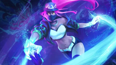 Kda Akali Spraying League Of Legends HD Live Wallpaper For PC - Free Live Wallpaper