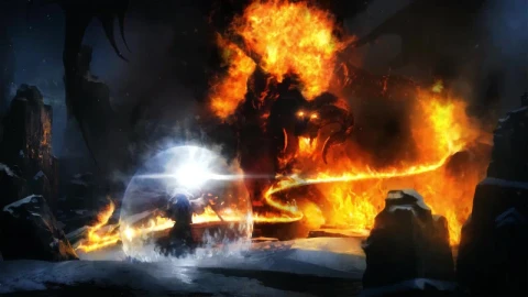 Balrog Fight The Lord Of The Rings HD Live Wallpaper For PC - Free Live Wallpaper