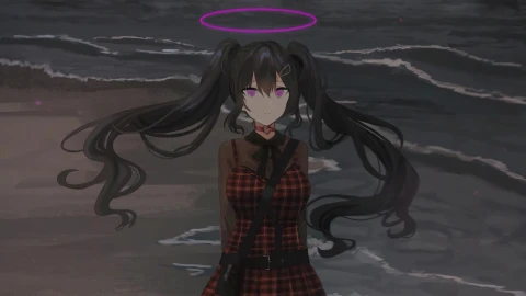 Anime Girl On The Beach HD Live Wallpaper For PC - Free Live Wallpaper