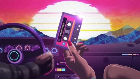 Driving Retrowave HD Live Wallpaper For PC - Free Live Wallpaper