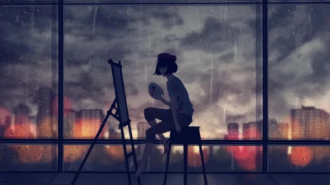 Anime Girl Painting HD Live Wallpaper For PC - Free Live Wallpaper