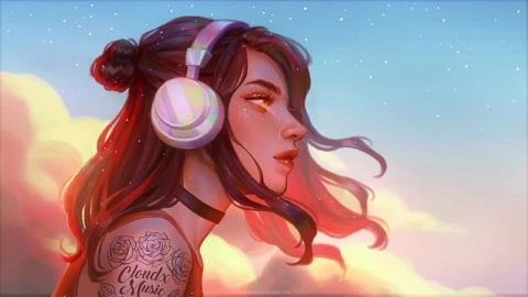 Headphones Girl HD Live Wallpaper For PC - Free Live Wallpaper