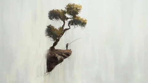 Fishing On The Waterfall HD Live Wallpaper For PC - Free Live Wallpaper