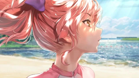 Mika Jougasaki On The Beach The Idolmaster Cinderella Girls HD Live Wallpaper For PC - Free Live Wallpaper