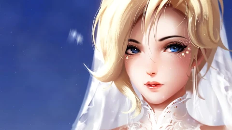 Bride Mercy Overwatch HD Live Wallpaper For PC - Free Live Wallpaper