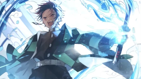Kamado Tanjiro Holding A Katana Kimetsu No Yaiba HD Live Wallpaper For PC - Free Live Wallpaper