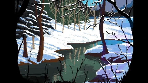 Winter In The Forest Pixel HD Live Wallpaper For PC - Free Live Wallpaper