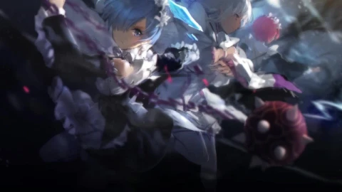 Rem With Emilia And Ram Rezero Starting Life In Another World HD Live Wallpaper For PC - Free Live Wallpaper