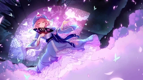 Saigyouji Yuyuko Butterfly Touhou HD Live Wallpaper For PC - Free Live Wallpaper
