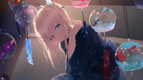 Sena Kashiwazaki In Kimono Haganai I Dont Have Many Friends HD Live Wallpaper For PC - Free Live Wallpaper