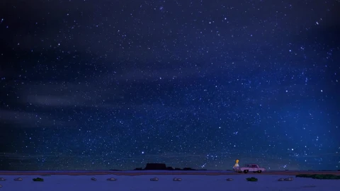 Homer Simpson Looking At The Starry Night Sky The Simpsons HD Live Wallpaper For PC - Free Live Wallpaper