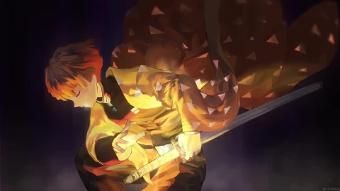 Zenitsu Thunder Breathing Kimetsu No Yaiba HD Live Wallpaper For PC - Free Live Wallpaper