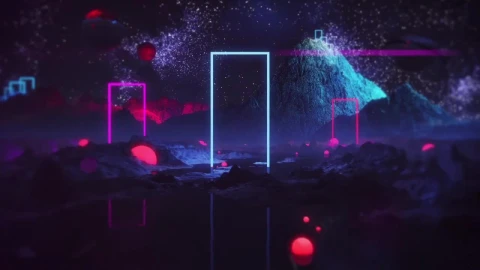 Neon Gates Vaporwave HD Live Wallpaper For PC - Free Live Wallpaper