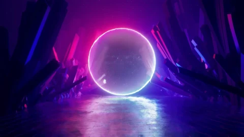 Rainbow Neon Circle HD Live Wallpaper For PC - Free Live Wallpaper