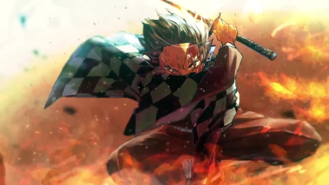 Kamado Tanjiro Fire God Kimetsu No Yaiba HD Live Wallpaper For PC - Free Live Wallpaper
