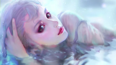 Beautiful Fantasy Girl Laying In Water HD Live Wallpaper For PC - Free Live Wallpaper
